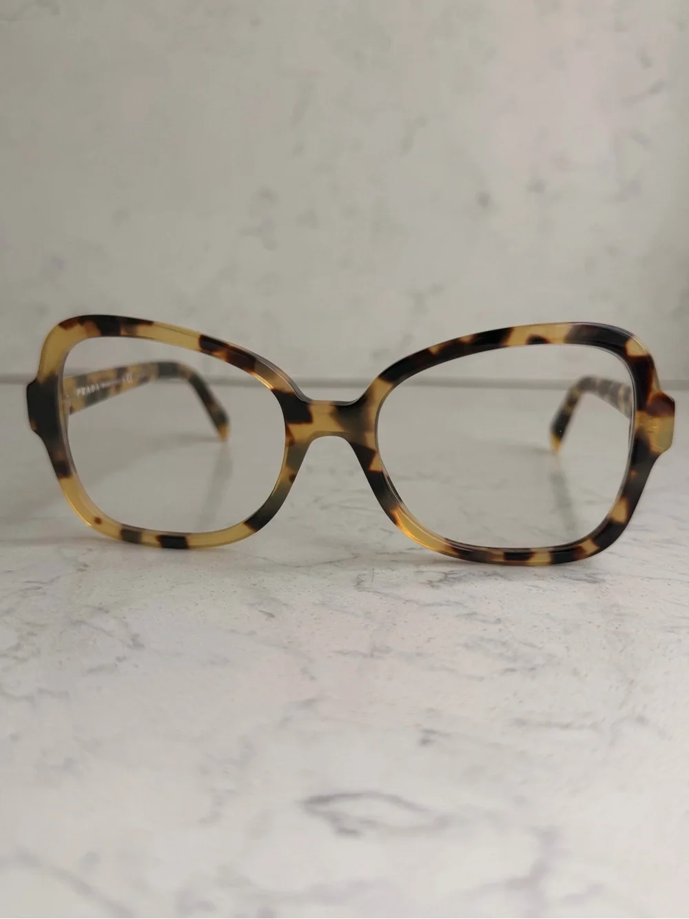Prada Woman’s Tortoise Shell Acetate Glasses - Honey Brown & Dark Accents